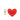 Love Moschino Mini Ombrello Beige Pieghevole Con Custodia A Forma Di Cuore Rosso