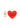 Love Moschino Mini Ombrello Beige Pieghevole Con Custodia A Forma Di Cuore Rosso