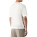 Emporio Armani T-Shirt Bianca a manica corta in jersey in misto cotone e Tencel con maxi logo lettering ricamato 