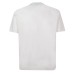 Emporio Armani T-shirt Bianca in cotone a manica corta con maxi patch logo Aquila e logo lettering