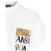 Versace Jeans Couture T-shirt Bianca da Uomo a maniche corte con stampa Logo Couture All Over nella parte posteriore.