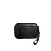 4US POCHETTE NERA DA UOMO CON DOPPIA ZIP 