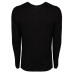 EMPORIO ARMANI UNDERWEAR MAGLIA IN COTONE A MANICA LUNGA BLACK CON LOGO LETTERING