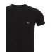 Emporio Armani T-shirt nera a manica corta con logo Aquila nella parte anteriore