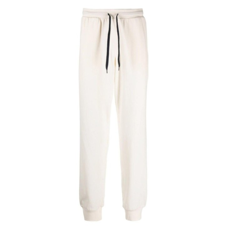 EMPORIO ARMANI UNDERWEAR PANTALONE CREAM CON LOGO LETTERING	