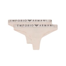 Emporio Armani Bi-Pack Brasialiana Nude con vita elastica e logo lettering