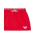 Emporio Armani Swimwear Costume boxer Rosso logoband con coulisse e banda elastica logata in vita