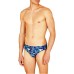 Emporio Armani Slip da mare Blu con stampa lettering All Over