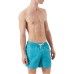 Emporio Armani Boxer da mare Turchese in tessuto riciclato con maxi logo bold