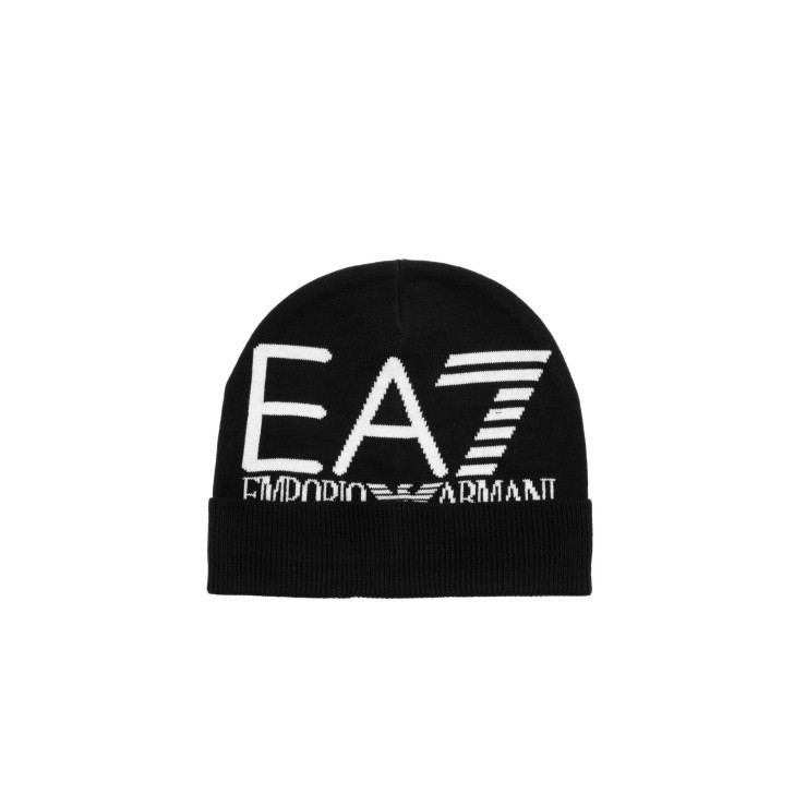 EA7 EMPORIO ARMANI CAPPELLO NERO CON LOGO NELLA PARTE ANTERIORE 