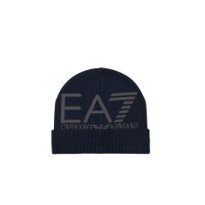 EA7 EMPORIO ARMANI CAPPELLO BLU CON LOGO NELLA PARTE ANTERIORE