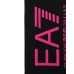 EA7 EMPORIO ARMANI SCIARPA NERA DA DONNA CON LOGO FUCSIA 