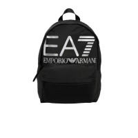 EA7 EMPORIO ARMANI ZAINO UNISEX NERO CON LOGO LETTERING ARGENTO 