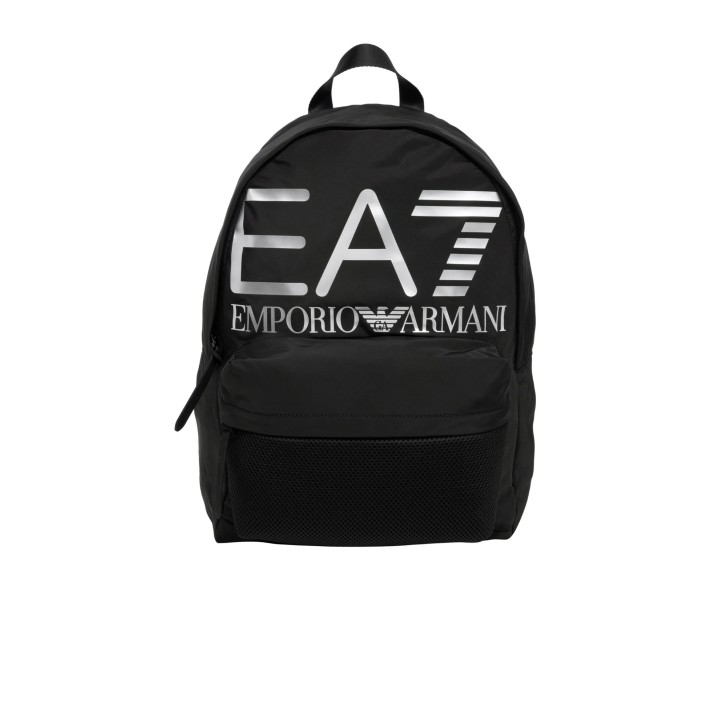 EA7 EMPORIO ARMANI ZAINO DA UOMO NERO CON LOGO ARGENTO 