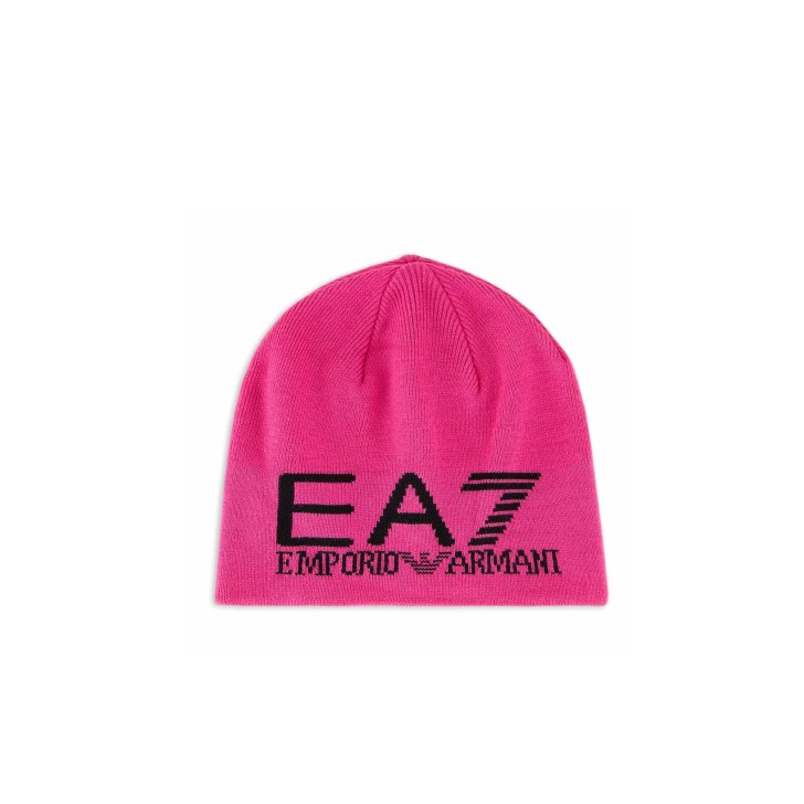 EA7 EMPORIO ARMANI CAPPELLO FUCSIA DA DONNA CON LOGO NELLA PARTE ANTERIORE