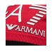 EA7 EMPORIO ARMANI CAPPELLO ROSSO DA UOMO CON LOGO NELLA PARTE ANTERIORE 