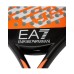 Ea7 Emporio Armani racchetta di padel nera e arancio con logo nella parte anteriore 