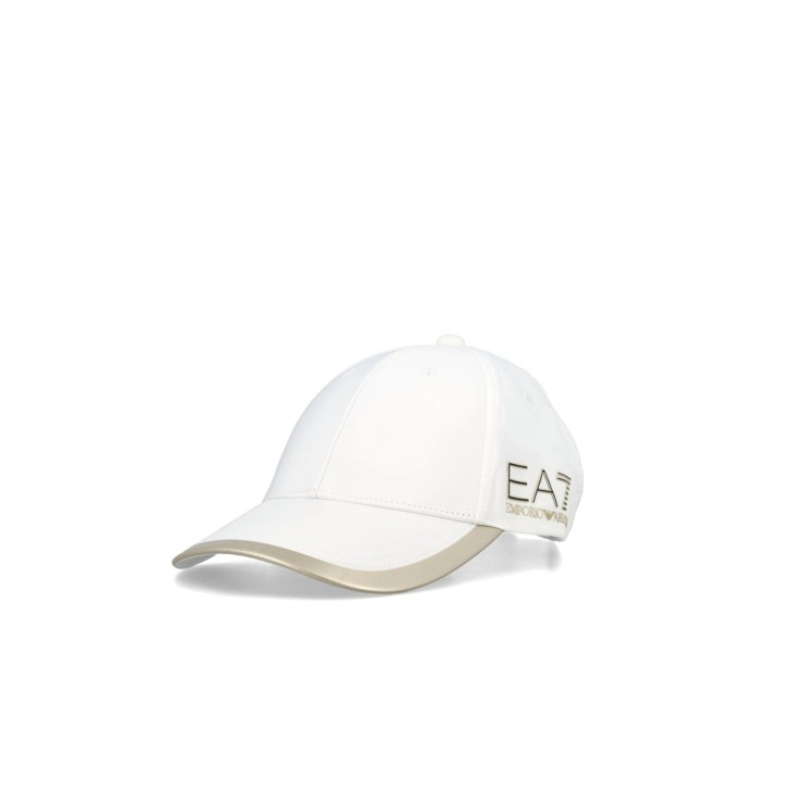 EA7 EMPORIO ARMANI CAPPELLO BIANCO CON INSERTI ORO 