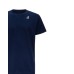 K-Way T-shirt LE VRAI EDOUARD a manica corta blu indigo con logo stampato K-WAY nella parte anteriore