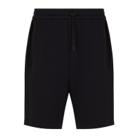 EMPORIO ARMANI BERMUDA REGULAR FIT BLACK CON BANDE LOGATE 