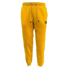 EA7 EMPORIO ARMANI PANTALONE DA UOMO SENAPE CON LOGO NELLA PARTE ANTERIORE