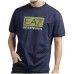 EA7 EMPORIO ARMANI T-SHIRT BLU CON LOGO NELLA PARTE ANTERIORE 