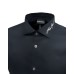 Emporio Armani Camicia SLIM FIT Blu con collo logato a contrasto Bianco