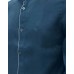 Emporio Armani camicia in lino Blu con logo a contrasto