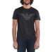 EMPORIO ARMANI T-SHIRT A MANICA CORTA BLU NAVY CON MAXI LOGO AQUILA 