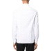 EMPORIO ARMANI CAMICIA IN COTONE REGULAR FIT WHITE CON LOGO EA BLACK ALL OVER