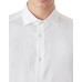 EMPORIO ARMANI CAMICIA REGULAR FIT A MANICA LUNGA IN COTONE WHITE CON LOGO LETTERING ALL OVER	