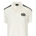 EMPORIO ARMANI POLO A MANICA CORTA IN COTONE WHITE E PATCH CON LOGO EA RICAMATO BLUE 