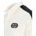 EMPORIO ARMANI POLO A MANICA CORTA IN COTONE WHITE E PATCH CON LOGO EA RICAMATO BLUE 