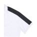 EMPORIO ARMANI POLO CON COLLO ALLA COREANA A MANICA CORTA WHITE CON BANDE BLACK CON LOGO LETTERING