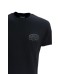 Emporio Armani T-Shirt Blu Navy a manica corta in cotone con patch ricamato con logo a rilievo