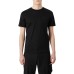 EMPORIO ARMANI T-SHIRT IN LYOCELL A MANICA CORTA BLACK CON MACRO LOGO EAGLE TONO SU TONO 