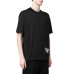 EMPORIO ARMANI T-SHIRT IN COTONE A MANICA CORTA BLACK CON PATCH BLACK E MAXI LOGO EAGLE WHITE