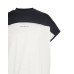 EMPORIO ARMANI T-SHIRT A GIROMANICA DA UOMO BLU E BIANCA CON LOGO LETTERING NELLA PARTE ANTERIORE 