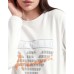 EMPORIO ARMANI FELPA GIROCOLLO IN COTONE WHITE CON MAXI LOGO LETTERING MULTICOLOR