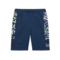 Ea7 Emporio Armani bermuda da Bimbo blu con logo nella parte anteriore 