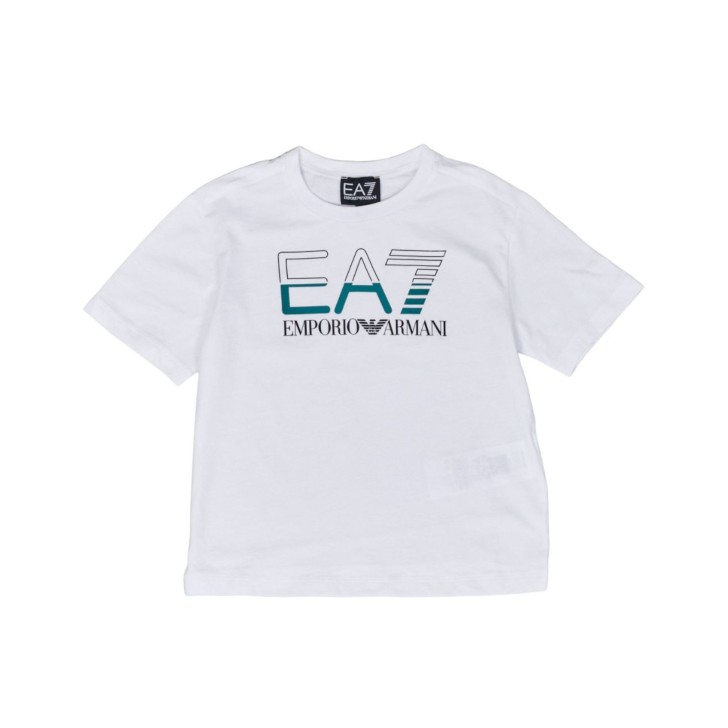 Ea7 Emporio Armani t-shirt da bimbo bianca 