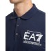 EA7 Emporio Armani Polo Blu a maniche corte da Uomo con logo 