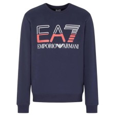 EA7 Emporio Armani felpa blu da Uomo con logo nella parte anteriore 