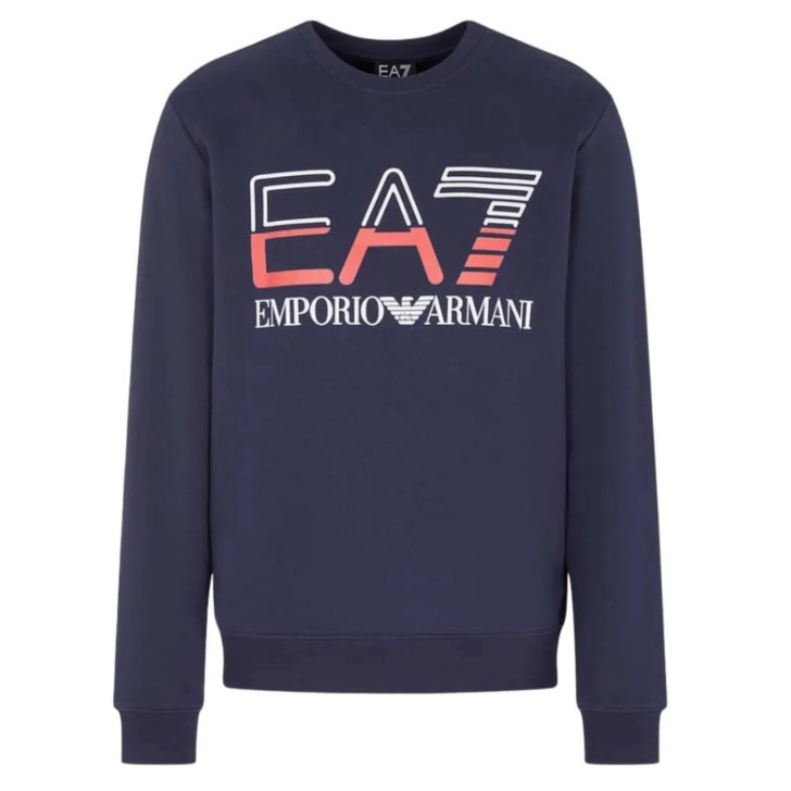 EA7 Emporio Armani felpa blu da Uomo con logo nella parte anteriore 