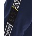 EA7 Emporio Armani Pantalone Blu da Uomo con logo a contrasto