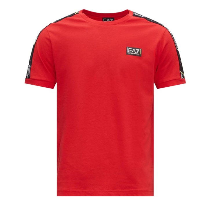 EA7 Emporio Armani T-shirt a maniche corte rossa da Uomo