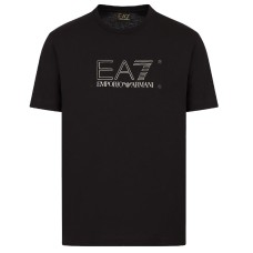 EA7 Emporio Armani T-shirt a maniche corte Nera da Uomo con logo 