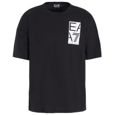 EA7 Emporio Armani T-shirt a maniche corte Nera da Uomo con logo