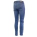 Jeckerson Jeans denim blu cinque tasche con toppe in Alcantara Marrone
