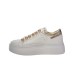 EMANUELLE VEE SNEAKER IN LEATHER TOTAL WHITE E GOLD